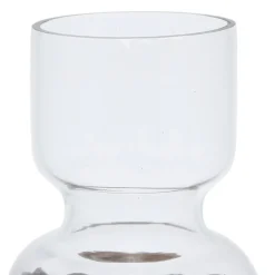 Vase en verre et rotin naturel foncé h33cm - Fantine