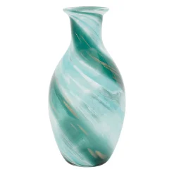 Vase en verre émeraude et doré h32cm - Sablon