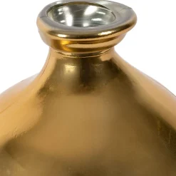 Vase en verre recyclé sablé doré d16cm - Gali