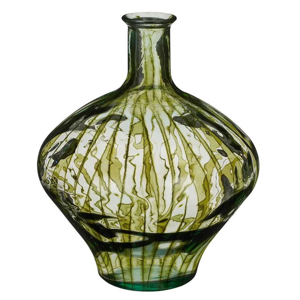 Vase en verre recyclé vert h46cm - Palermo