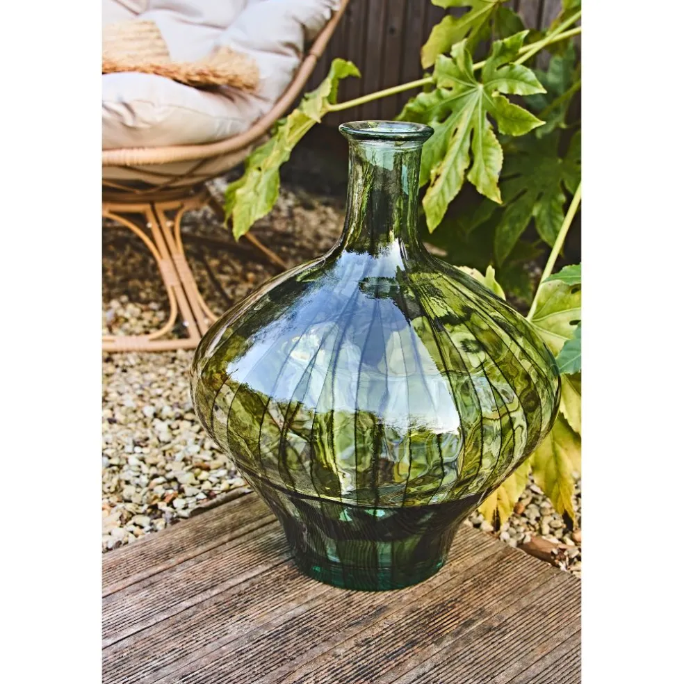 Vase en verre recyclé vert h46cm - Palermo