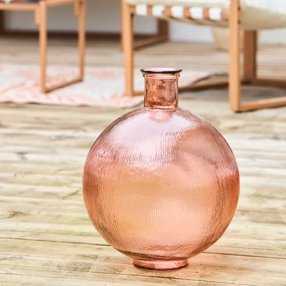 Vase en verre rose d34xh42cm - Firenza