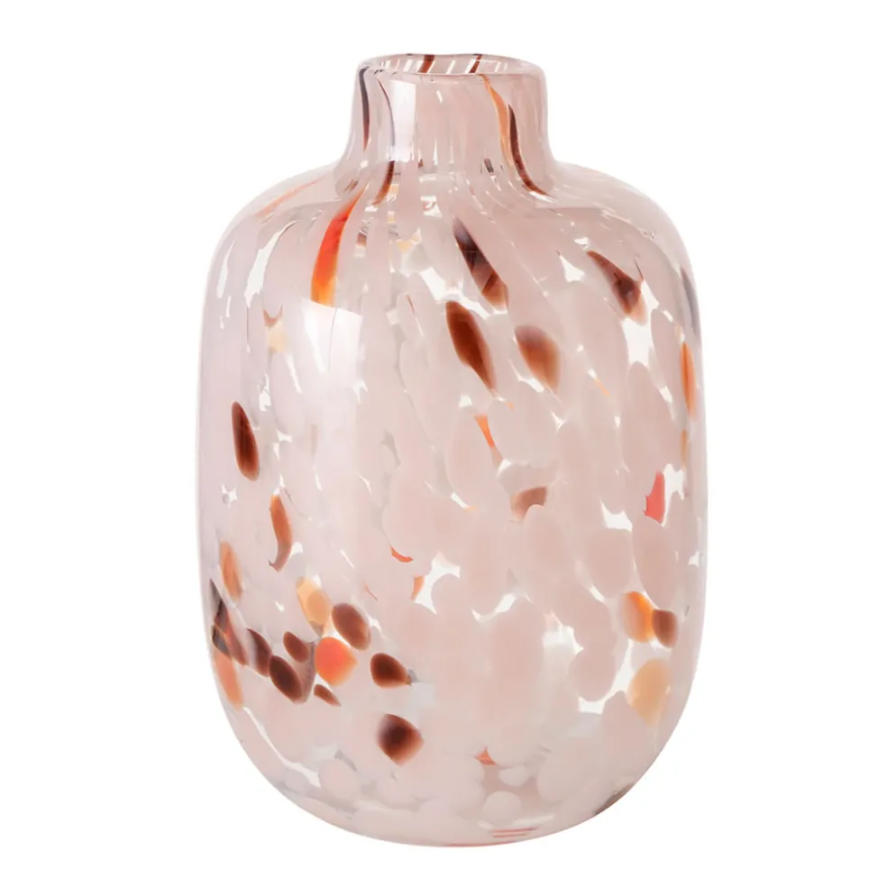 Vase en verre rose h18cm - Umea