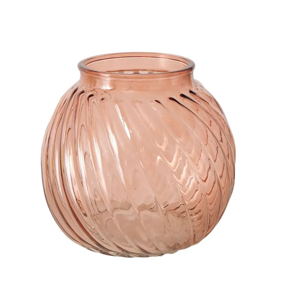 Vase en verre terracotta h14cm - Valea