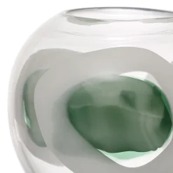 Vase en verre vert d19xh17cm - Eucalyptus