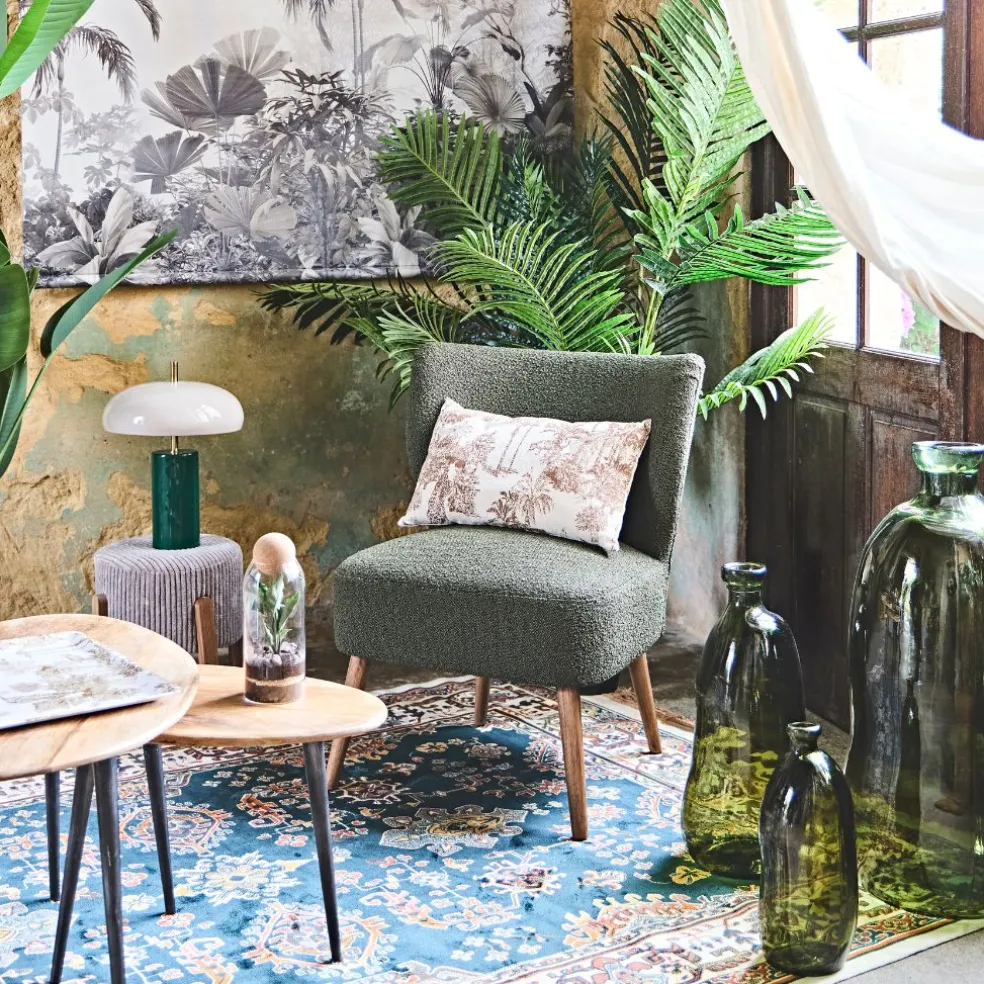 Vase en verre vert h51cm - Simplicity