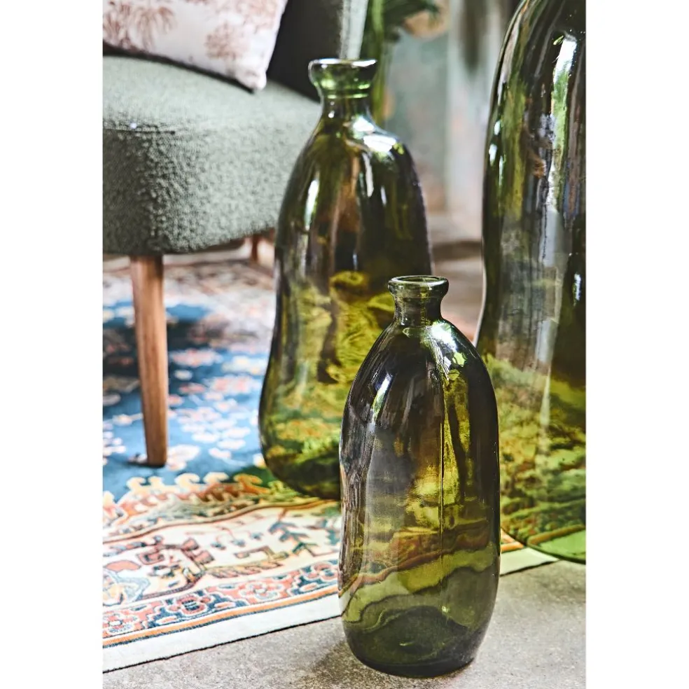 Vase en verre vert h35cm - Simplicity