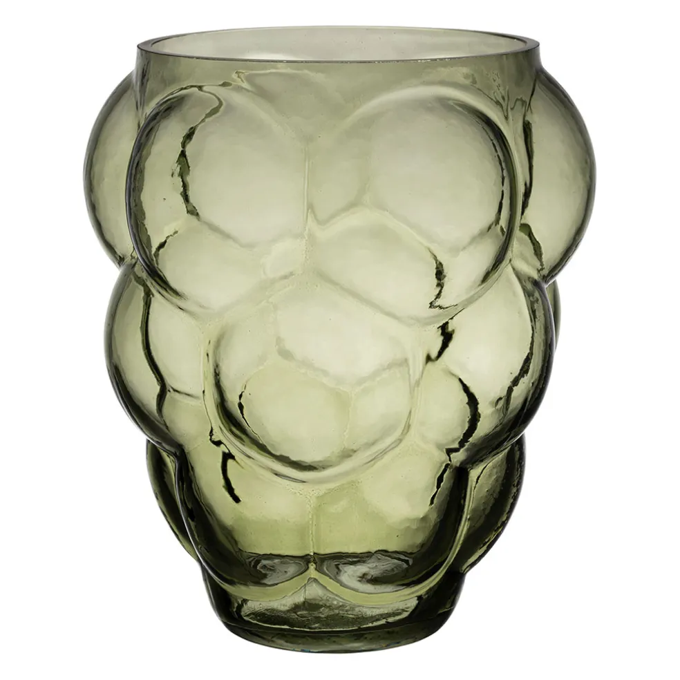 Vase en verre vert h25cm - Tanri