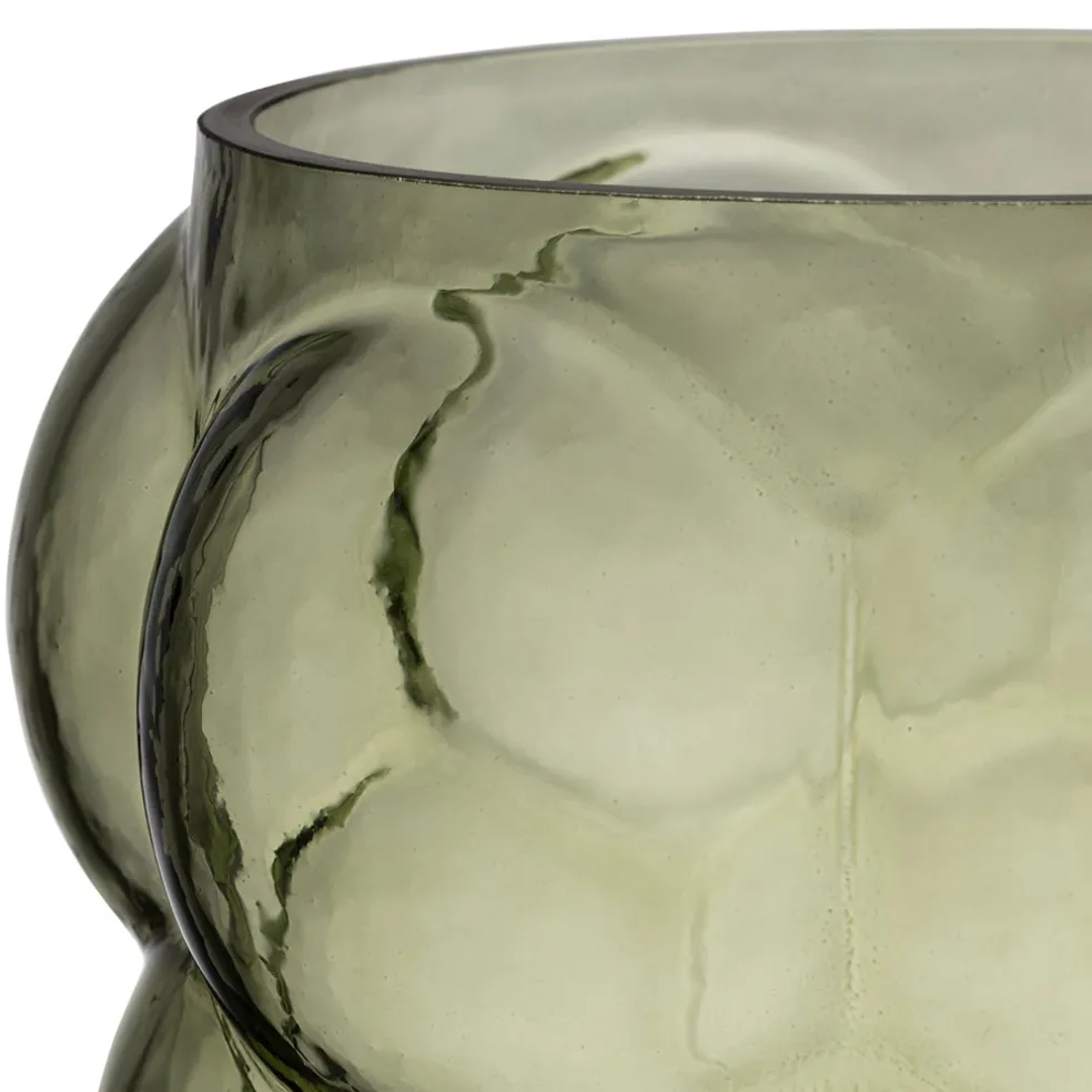 Vase en verre vert h25cm - Tanri