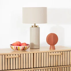 Vase face terracotta 14x6xh18cm gres