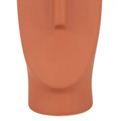 Vase face visage terracotta en grès