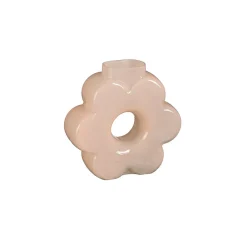 Vase fleur en verre rose