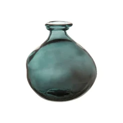 Vase gali emeraude d16xh18cm verre recyclé
