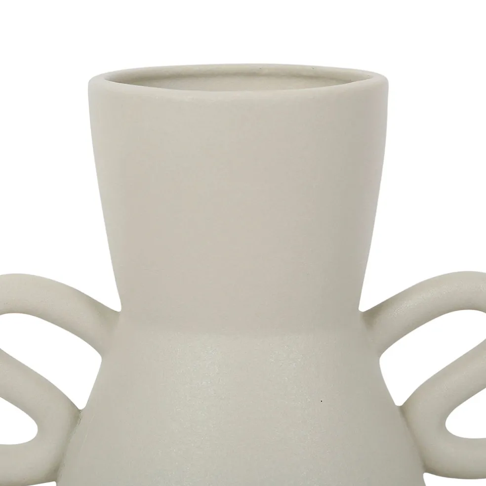 Vase gris en grès -blue sand