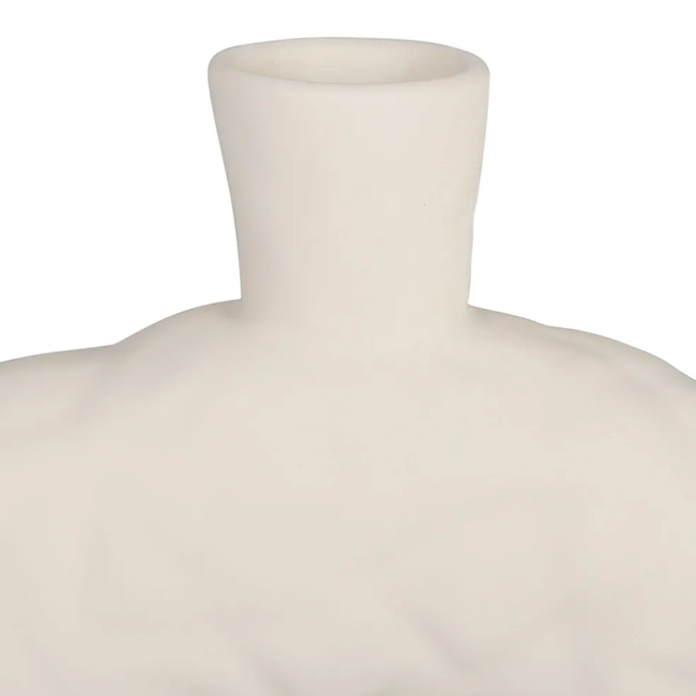 Vase organique en grès beige h25cm - Greeka
