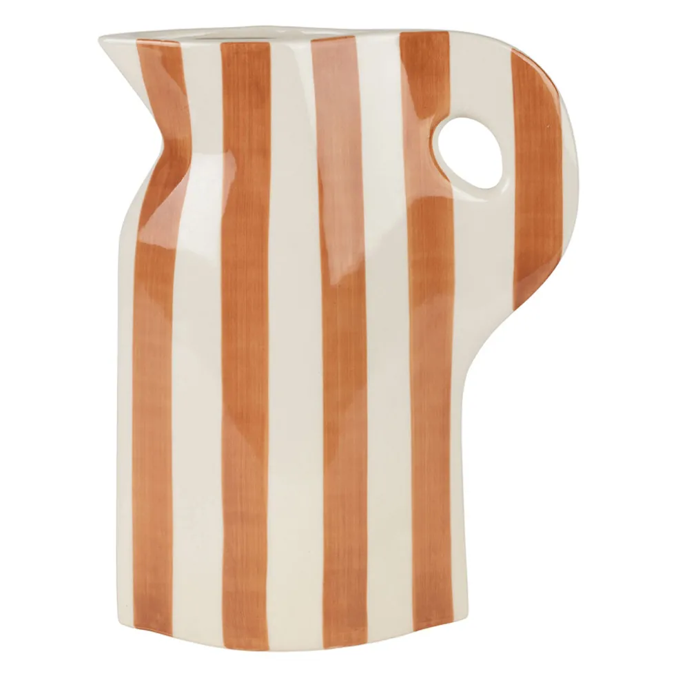 Vase pichet en grès terracotta h24cm - Artist
