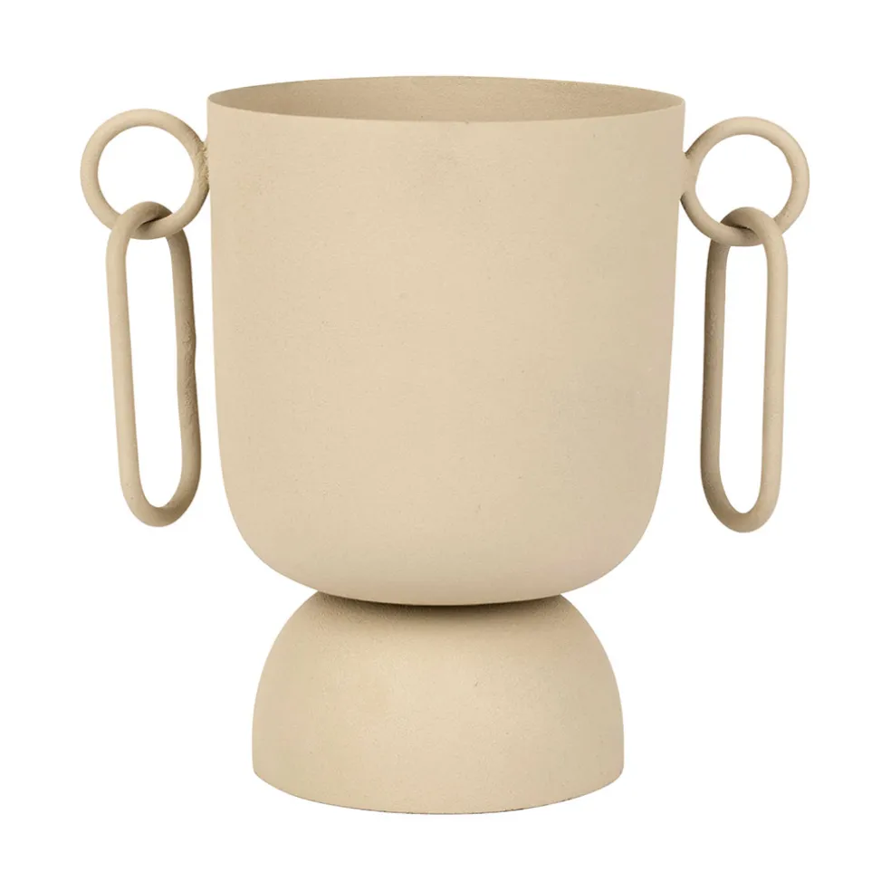 Vase pour fleur séchée en fer sable - madeira