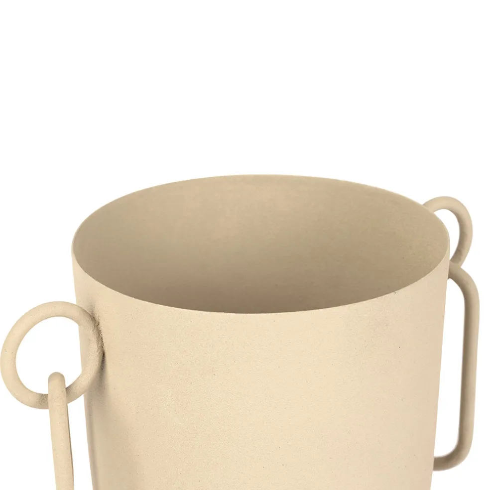 Vase pour fleur séchée en fer sable - madeira