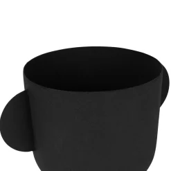 Vase pour fleur séchée en fer noir - terre brulée