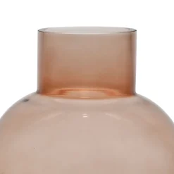 Vase rond brun en verre - madeira