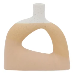 Vase soliflore beige en grès -earth notes