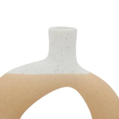 Vase soliflore beige en grès -earth notes