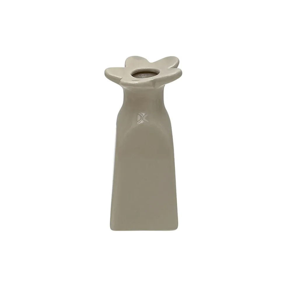 Vase soliflore en faïence sable h11cm
