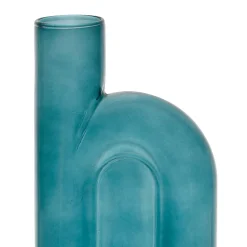 Vase soliflore émeraude en verre - blue sand
