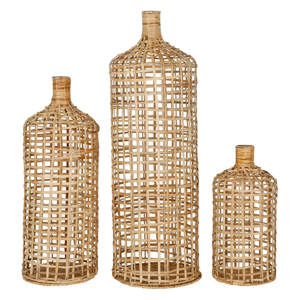 Vases paniers x3 en rotin naturel - Mon hirondelle