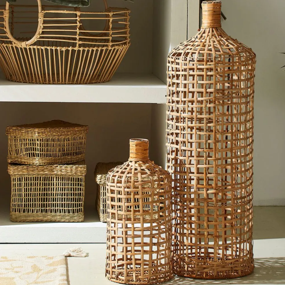 Vases paniers x3 en rotin naturel - Mon hirondelle