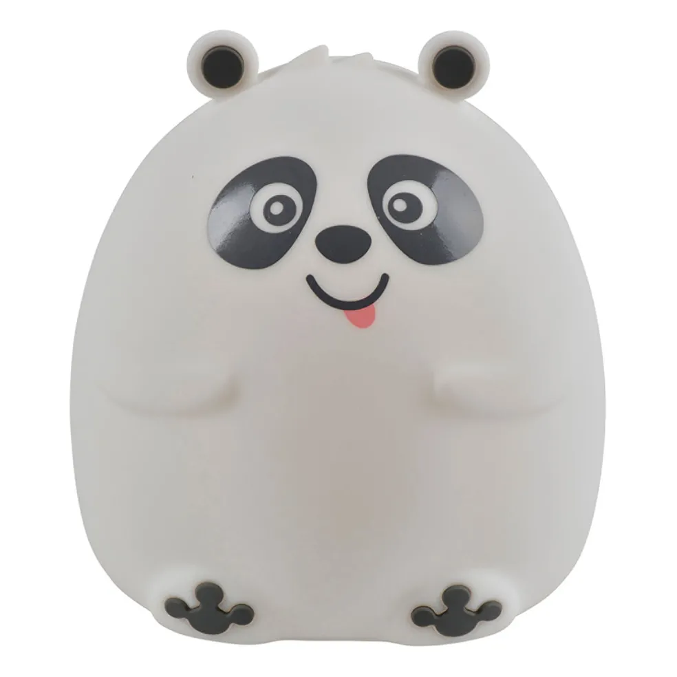 Veilleuse lumineuse led panda en abs blanc h12cm