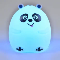 Veilleuse lumineuse led panda en abs blanc h12cm