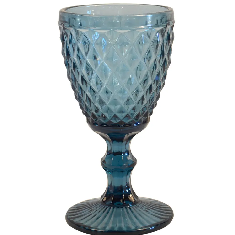 Verre à pied 20cl bleu - Diamond