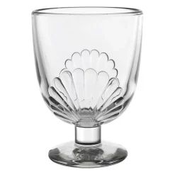 Verre à pied coquillage 29cl en verre - belle-ile