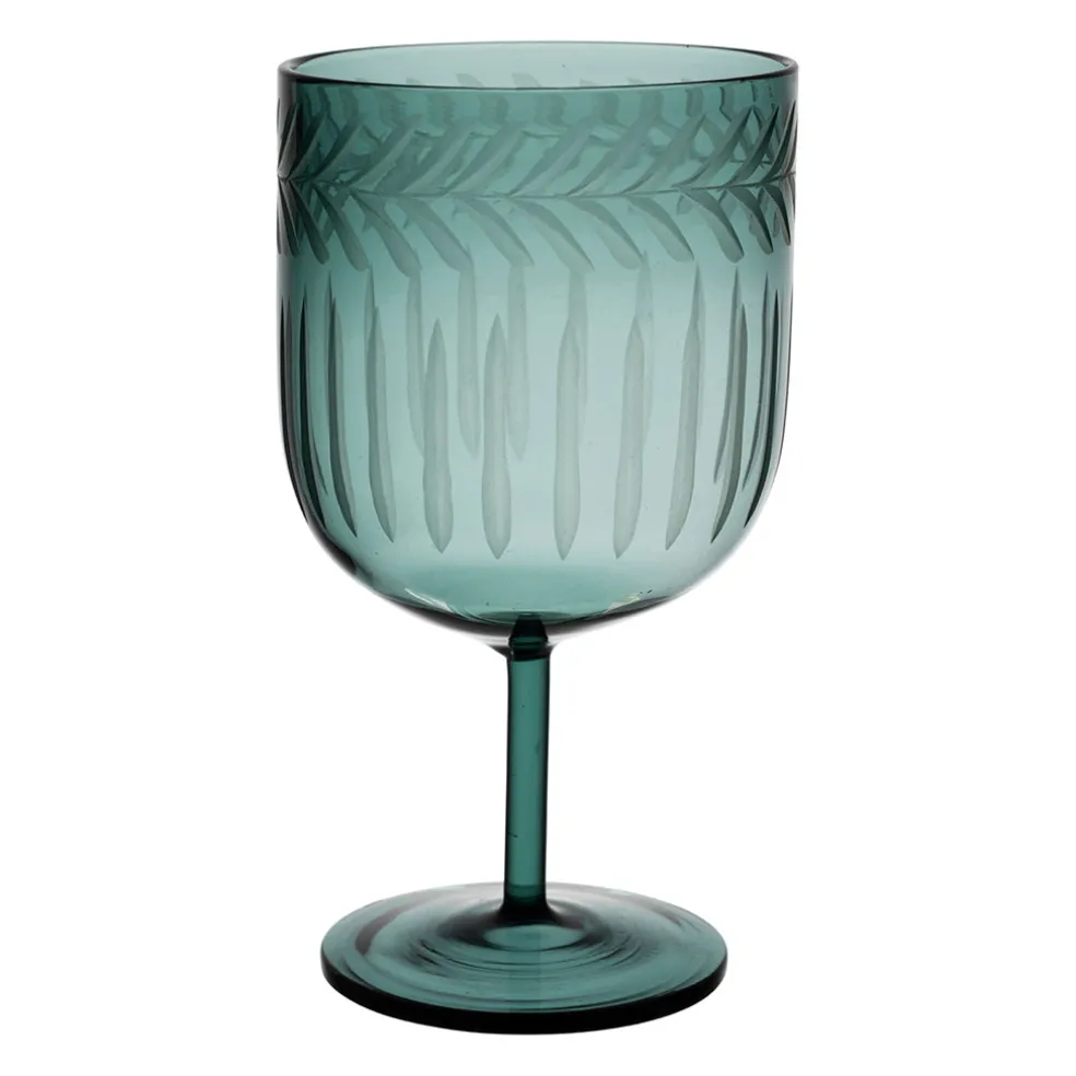 Verre à pied en verre borosilicate émeraude 25cl - Azelie