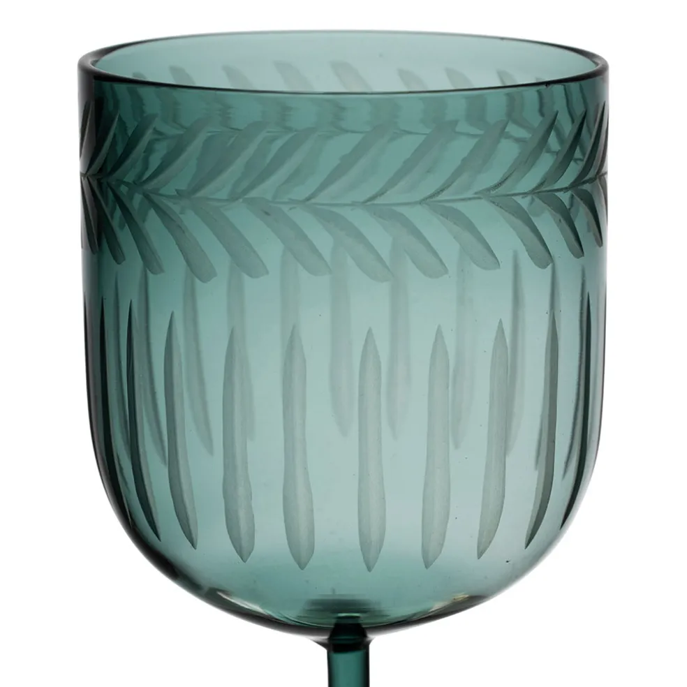 Verre à pied en verre borosilicate émeraude 25cl - Azelie