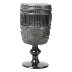 Verre à pied en verre fumé 30cl - strie