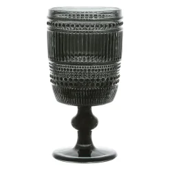 Verre à pied en verre fumé 30cl - strie