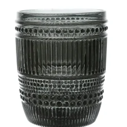 Verre à pied en verre fumé 30cl - strie