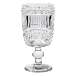 Verre à pied en verre transparent 30cl - strie