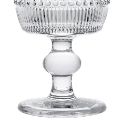 Verre à pied en verre transparent 30cl - strie