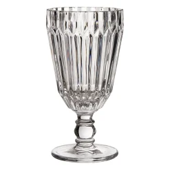 Verre à pied fleuria transparent en verre