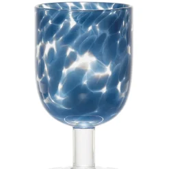Verre à pied verre bleu 30cl - Preline