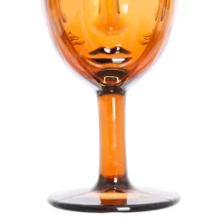 Verre à pied visage ambre