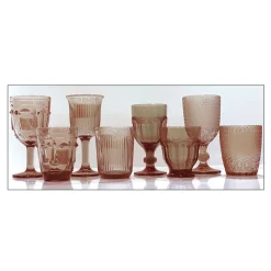 Verre à pied visage ambre