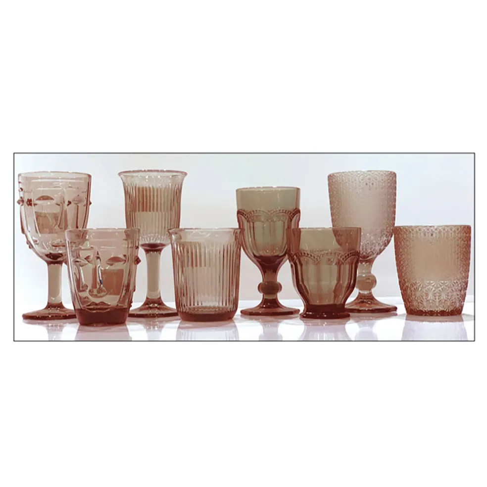 Verre à pied visage ambre