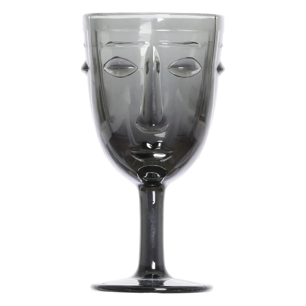 Verre à pied visage noir