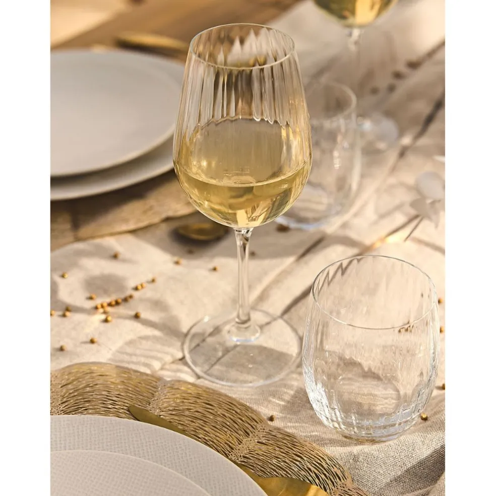 Verre à vin en cristallin - Waterfall