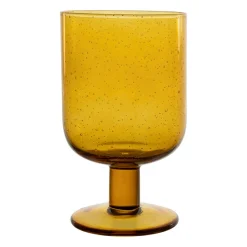 Verre a pied en verre ambre 40cl - Pernille