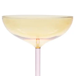 Verre a pied en verre borosilicate jaune clair 25cl - Funny